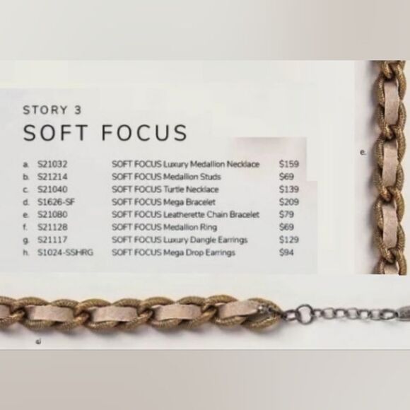 #Sabika Spring 2021 Soft Focus #Leatherette Chain Link Bracelet - Picture 5 of 5